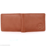 Leather tan wallet for men, solid pattern with 5 compartments. Ideal gift from India