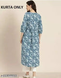 Rayon Adrika Ensemble Kurtis, printed combo three-quarter sleeve Indian women's fashion