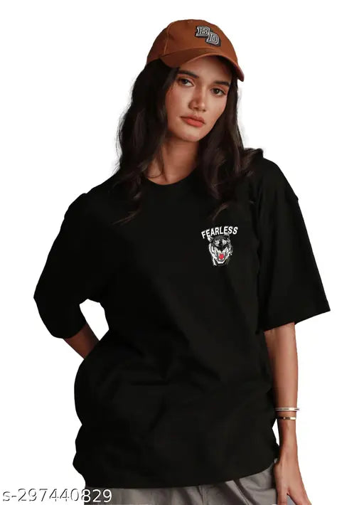 Womens oversized cotton blend t-shirt