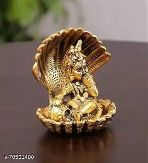 Metal handicraft aluminum Krishna idol, Indian decor showpiece for home or temple