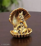 Metal handicraft aluminum Krishna idol, Indian decor showpiece for home or temple