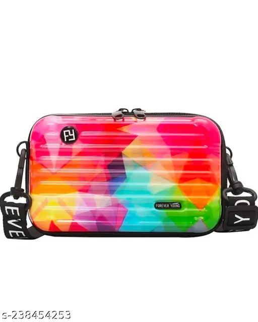 Multi-colored pastel crossbody sling for girls
