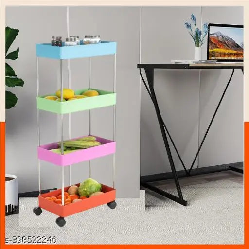 Colorful multi-compartment plastic desk organizer