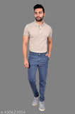 Blue denim casual men's jeans