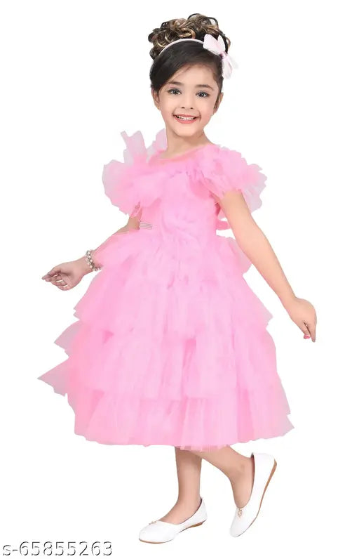 Pink designer dress for girls