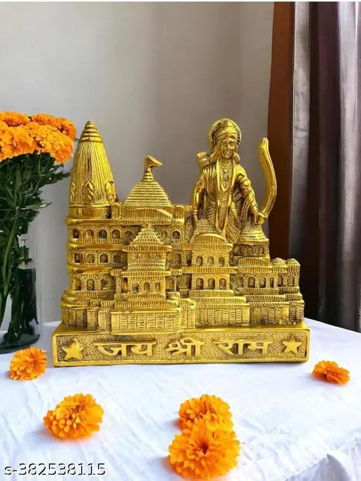 Oxide metal, 2cm x 21cm Ram mandir idol from Ayodhya - ideal gift and home decor item