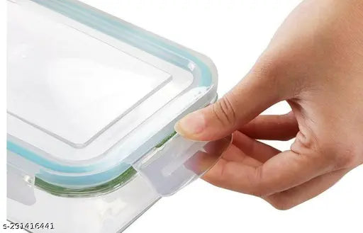 410 ML Rectangular Borosilicate Glass Food Storage Oven Safe Container Set with Airtight Lid Microwave Safe Tiffin Bowl, Glass Reheating Serving Bowl, 1 Pieces