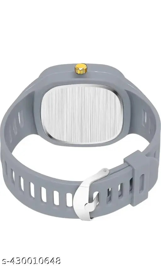 Grey silicone watch strap