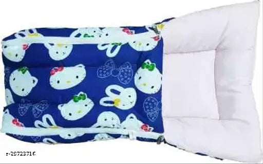 Boys Blue Cotton Printed Onesies & Romper with Safety Bag and Blanket, 0-3 Months size