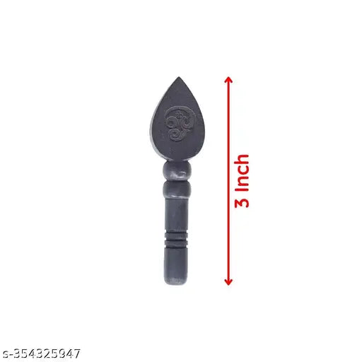 DD 3 inch wooden Karungali Vel for Pooja, Indian religious tile with ebony vel worshipped in Vibuthi or raw rice