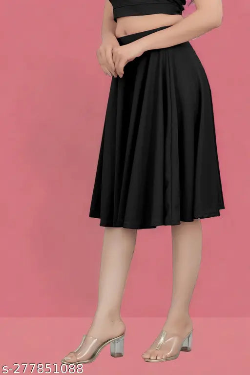Ravishing unique women's western skirt with high waist and ruffled hem