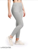 Cotton blend solid jeggings for women - fashionable, feminine, versatile