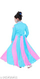Cotton blend long sleeve dresses for kids aged 2-8 years old, featuring Groun brand clothing from India