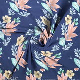 Elastic glace cotton, floral double size bedsheet with 2 pillow covers, fits 6" mattress - summer-ready adult bedding