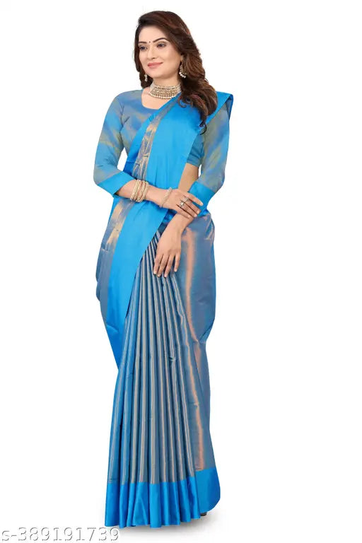 Fashion Green Erode Art Silk Saree with Rich Zari Pallu Design, Solid blouse piece style