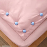 Soft fabric, blue pin set, duvet clips, mattress sheet fixing tool with button and pin system, suitable for quilt covers, stylish cushion covers, and blanket bed sheets