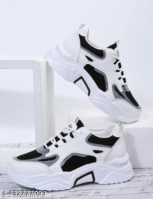 Attractive latest kids girls casual shoe in synthetic, colorblocked airmix with lace-up fastening - size IND-3 to IND-8, made in India