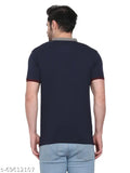 Cotton Camey Men's Polo printed t-shirt, pocket & side slits, trendy Indian fashion