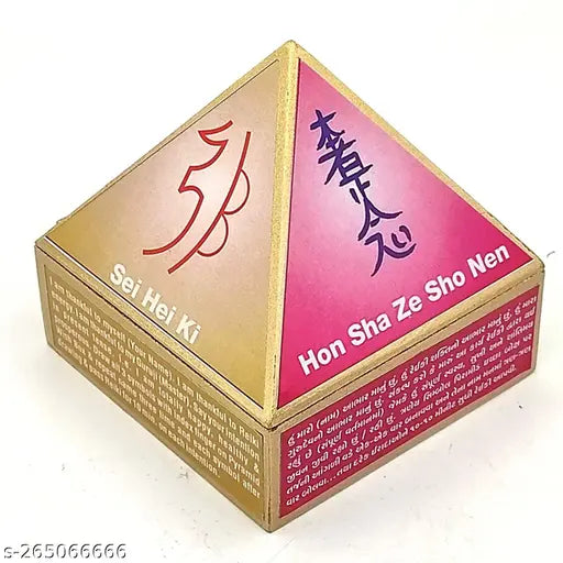 Wooden Feng Shui Wish Box with Reiki Symbol, crystal storage for Vastu and positive energy. India-crafted