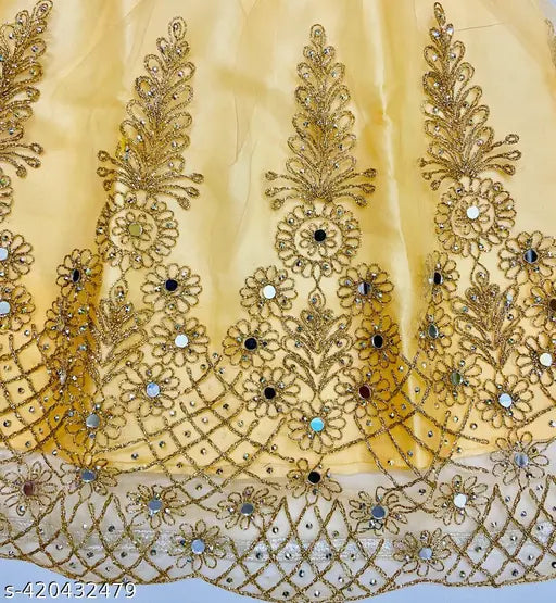 Embroidered net lehenga-choli for kids, ethnic wear in various sizes, India origin