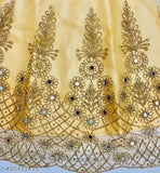 Embroidered net lehenga-choli for kids, ethnic wear in various sizes, India origin