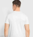 White polyester I LOVE YOU alphabet t-shirt, short sleeves with heart tree design, men's or unisex style