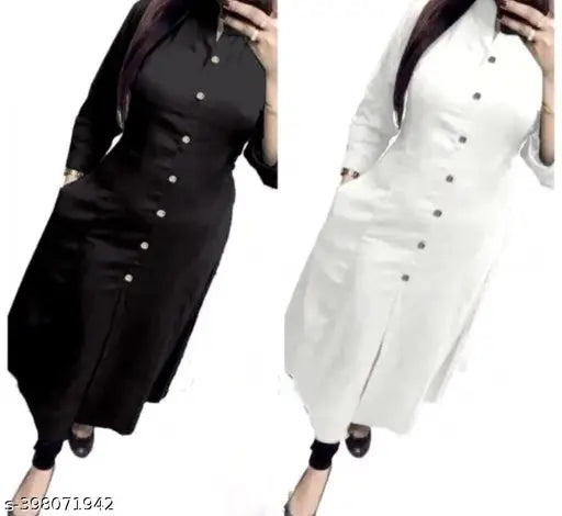 Rayon combo Panjabi Kurti, solid combo of sizes S-XXXL. Indian traditional women's clothing on display