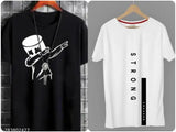 Trendy mens printed polyester tshirts combo, short sleeves, vibrant graphics, summer/autumn attire, high-quality eco-friendly fabric