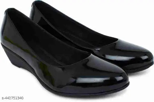 Striped PU bellies/ballerinas for women - unique fashionable slip-on shoes in sizes IND-3 to IND-8 (Made in India)