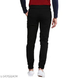 Mens black denim slim fit comfortable solid jeans - hand wash only, Indian-made