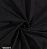 Oversized black cotton T-shirt with ribbed fabric, biowash friendly