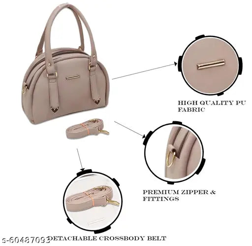 Pink fabric shoulder bag with zip closure
