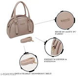 Pink fabric shoulder bag with zip closure