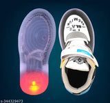 Green kids' led shoes with velcro closure