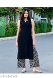 Rayon straight kurta sets, solid-colored palazzo bottoms for women, Indian fashion wear set (M, L, XL, XXL)