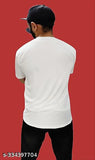 White polyester round neck sports t-shirt, printed camera design, high-quality sublimation print