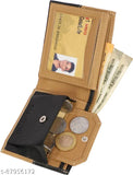 Brown PU foldable ID window wallet for men, featuring 9 card slots, 2 currency pockets, 2 secret compartments, coin pocket, transparent ID window, zippered compartment, and polyester lining. Perfect size for everyday use or travel. Ideal gifting solution for men of all age groups on various occasions like Diwali, birthdays, festivals, weddings, anniversaries etc. Made in India
