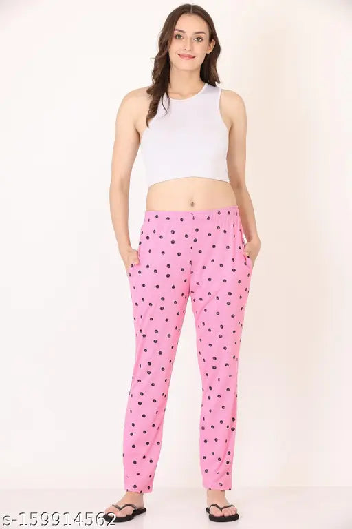 Women's cotton print pajamas