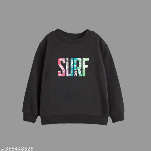 Cotton blend sweatshirt for kids, printed net design, suitable for 1-2, 3-4, 4-5, 5-6, 7-8, 9-10 years, made in India