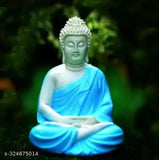 White handcrafted Polymarble meditation Buddha statue (55cm)