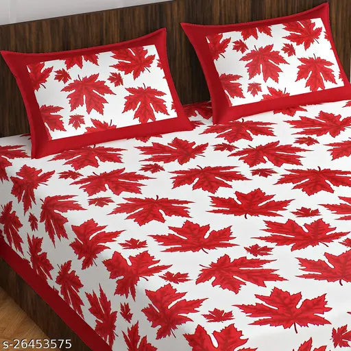 Cotton double bedsheet, 144 TC, Jaipuri printed with 2 pillow covers, soft and cozy, premium quality Indian-made