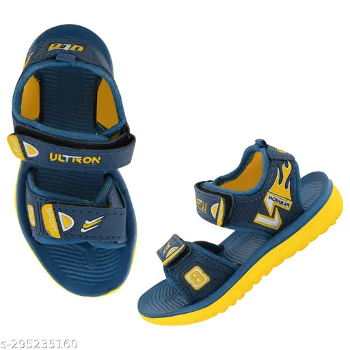 Yellow and blue Kids WelcroSandal with 'Ultron' branding