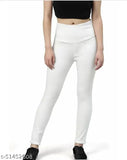Denim jeggings for casual modern women, stretchable jeans in solid pattern, size 26/28, 30, 34, or 36 (origin: India)