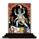 Color Empire-printed wooden Kali Mata tribal art figurine, premium HD print & waterproof coating, spiritual home decor statue (600 designs)