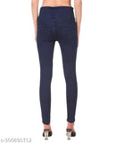 Black skinny jeans, stretchable material, fashionable women's clothing