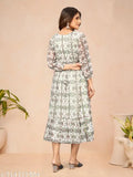 Alisha fashionable kameez with floral embroidery, full sleeves