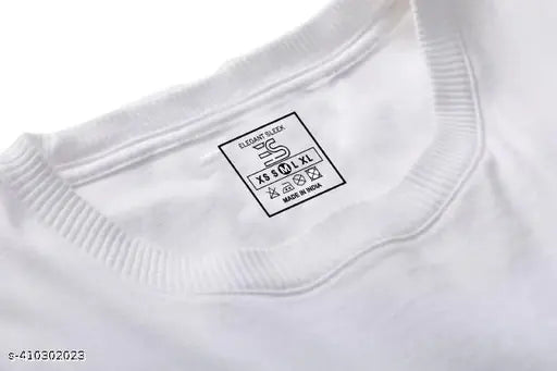 Sleek round neck beyond back print solid colored men's cotton t-shirt (India), pure cotton trendy wear for all seasons