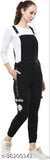 Comfy black cotton blend sleeveless jumpsuit for women, size S28, M30, L32, XL34. Fashionable full length printed style from India
