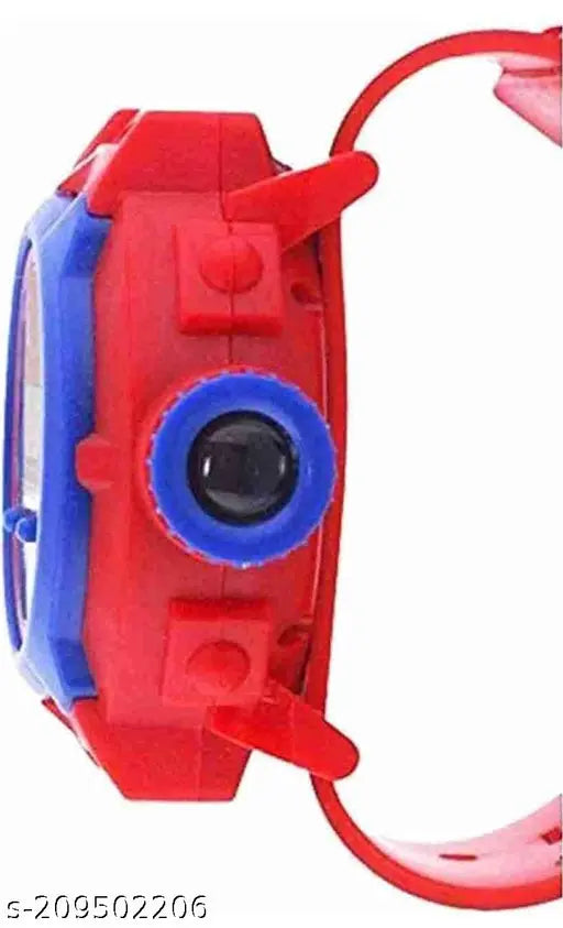 24 Images Unisex Kids Spider PVC Rubber Plastic Digital Wrist Projector Watch with Spiderman Unique Projector Digital Toy Watch for Kids - Good Return Gift