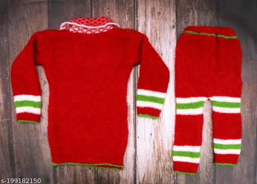 NAVMAV Baby Winter Sweater Pullover Reguler fit Unisex Sweater Set Winter wear Woolen Baby Sweater Solid Comforte Keep Worm for baby Winter Clothes Infant Sweater for Baby Boys (1-2years)